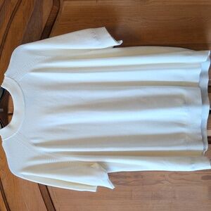 Hampshire Studio Womens White Short Sleeve Sweater White Size 1X